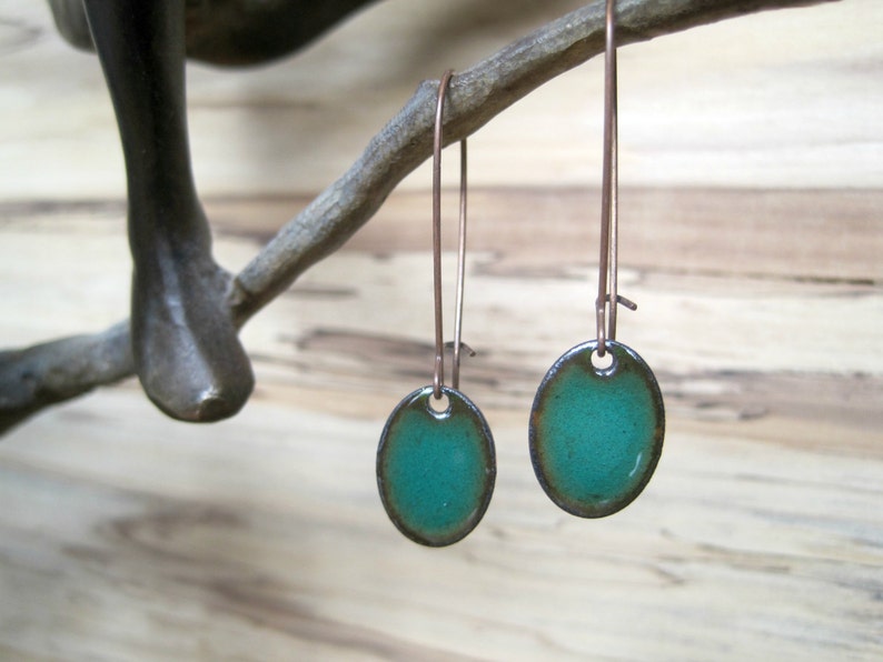 Green Earrings, Green Dangle and Drop Earrings, Green Oval Dangle