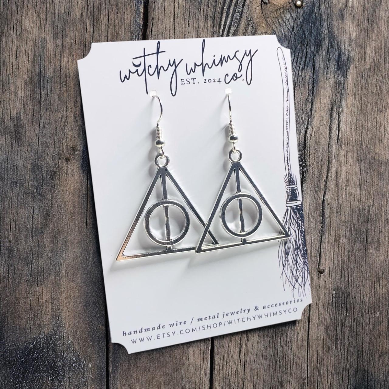 Hoop Earrings Harry Potter Earrings Silver Harry Potter Sterling