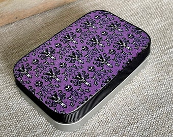 Haunted Mansion Madame Leota Tin Wallet | Purse Organizer | Handmade | Travel Storage Case | Altered | Gift Notions Sewing Make Up Notes Tea
