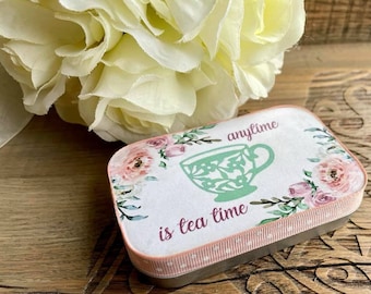 Tea Bag Tin Carrier Purse Travel Container Holder Box