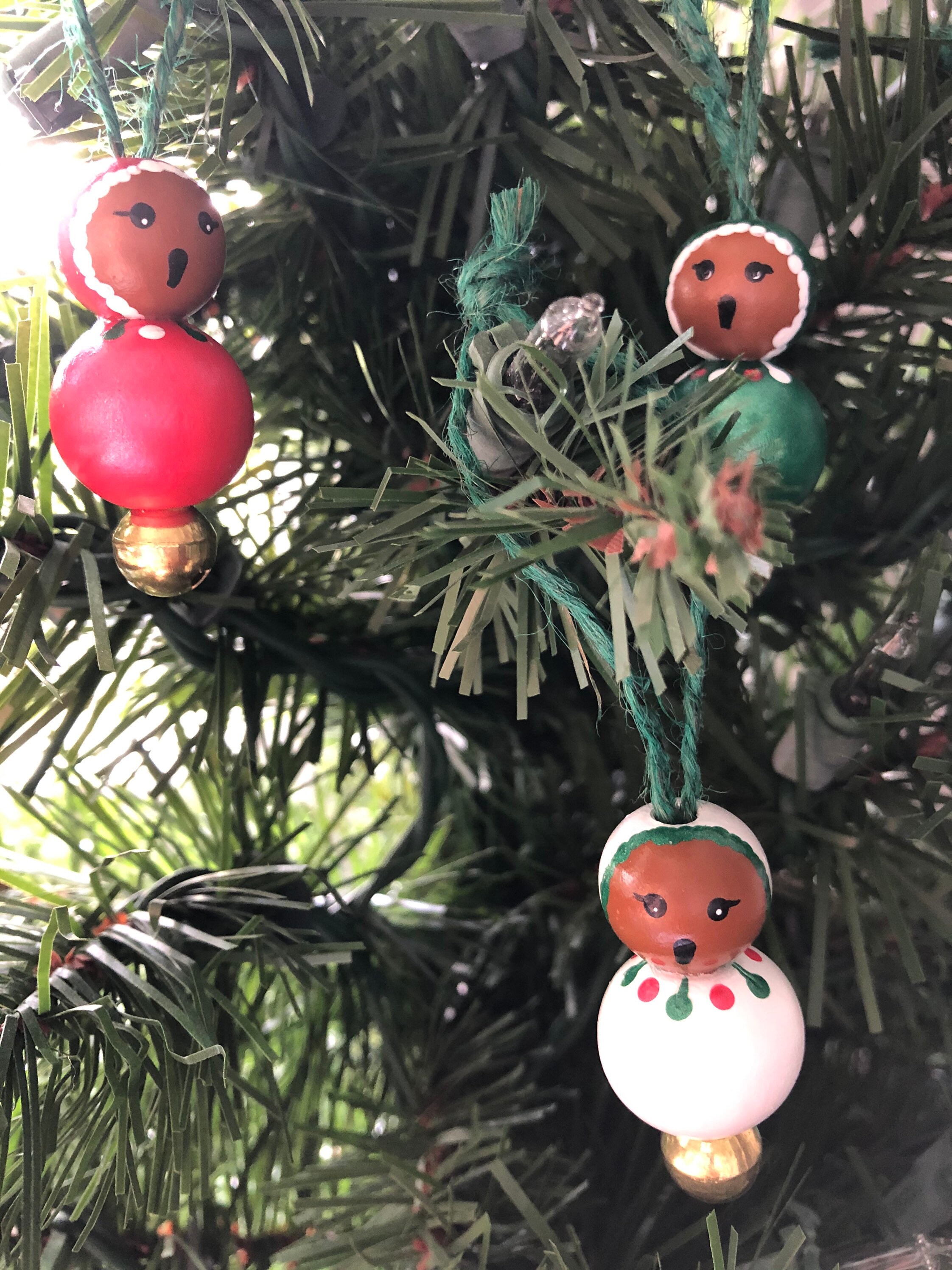 Christmas Carolers With Jingle Bells Ornament Set of 5 Etsy