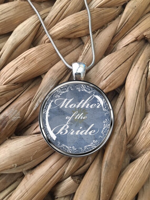 Items similar to Mother of the Bride Glass Pendant Necklace on Etsy