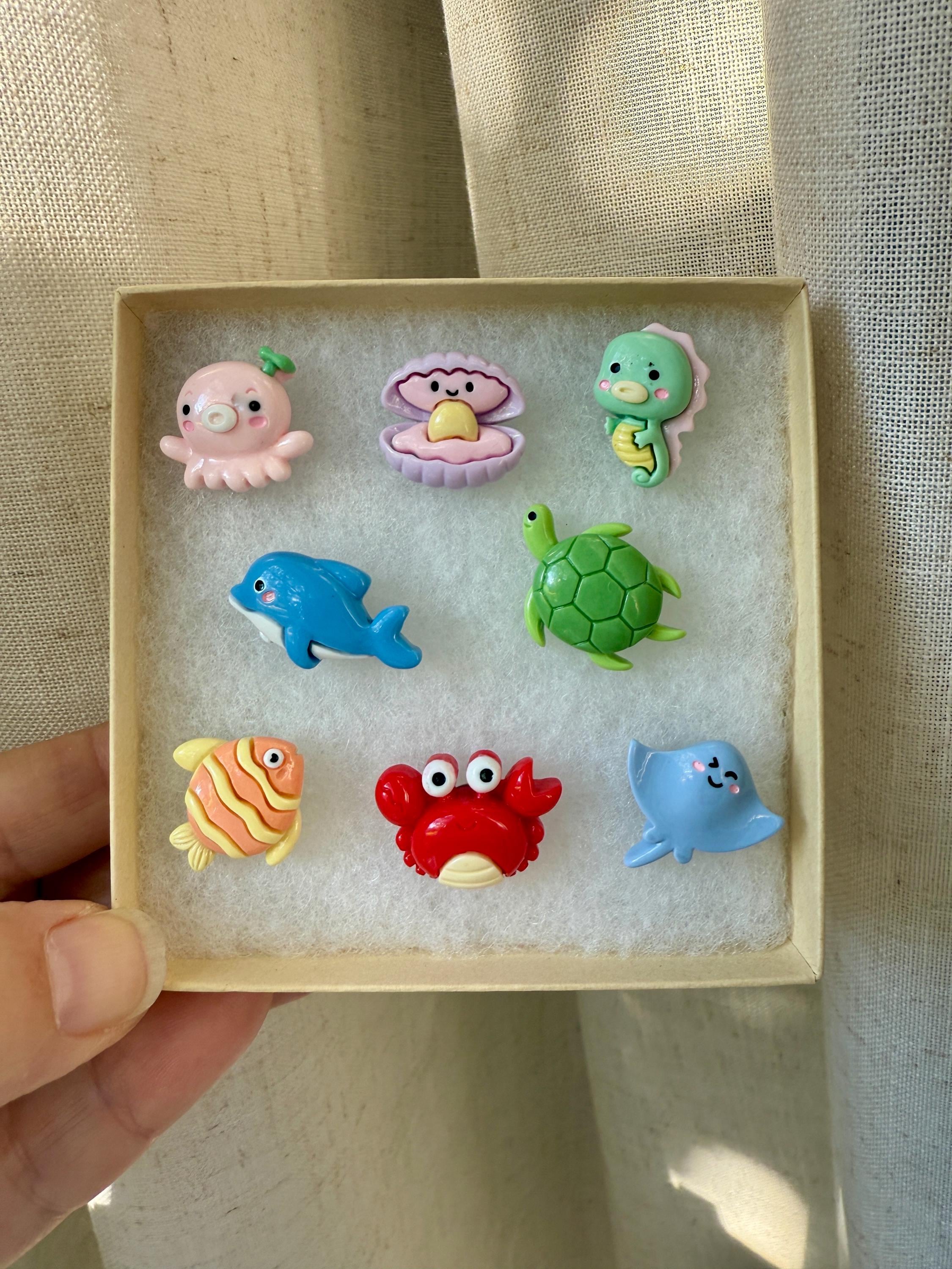 Sea Creatures Animals Push Pins Set of 8 or 12 | Decorative Thumbtacks ...