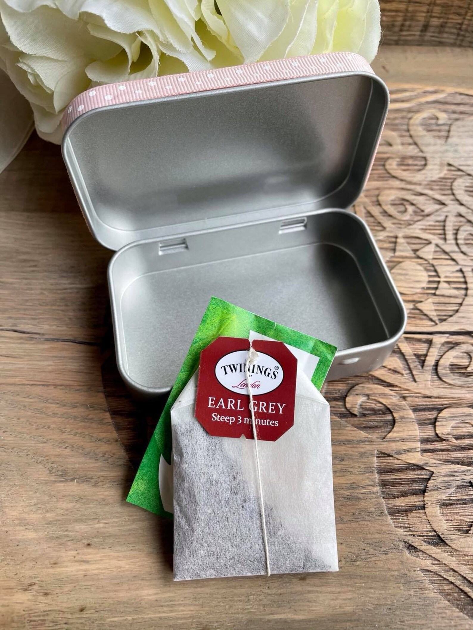 Tea Bag Tin Carrier Purse Travel Container Holder Box Etsy