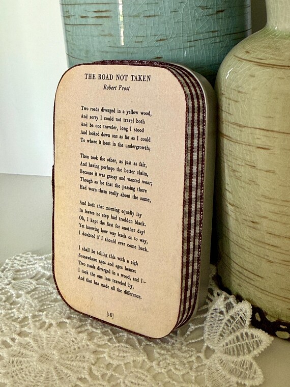 The Road Not Taken Poem Storage Tin Wallet | Purse Organizer  display picture 1