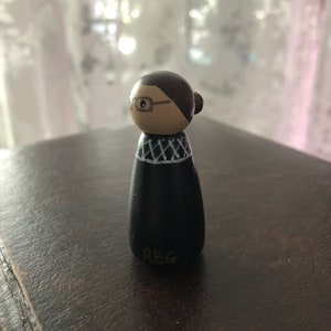 RBG Ruth Bader Ginsburg Peg Doll or Ornament Influential Women in History Justice