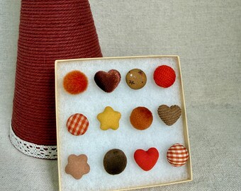 Pumpkin Spice Push Pins Set of 12 | Warm Fall Colors  Thumbtacks | Bulletin Memo Cork Board | Home Office | Cubicle | Dorm | Teacher Gift