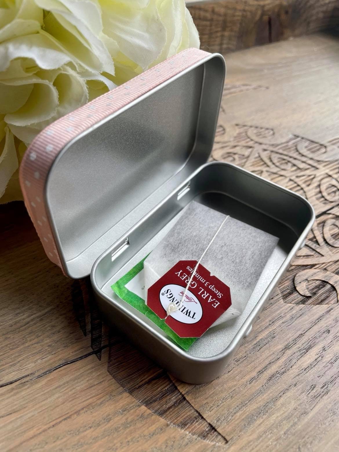 Tea Bag Tin Carrier Purse Travel Container Holder Box Etsy