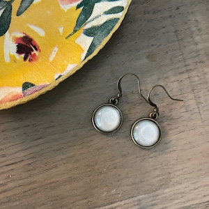 Witch’s Mirror Earrings | Hexenspiegel | Moon | Protection from Evil | Antique Bronze | Scrying