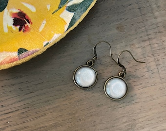 Witch’s Mirror Earrings | Hexenspiegel | Moon | Protection from Evil | Antique Bronze | Scrying