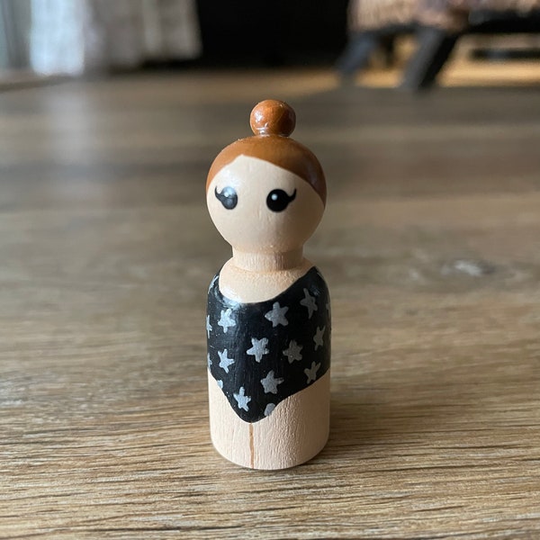 Gymnast Peg Doll | Open Ended Play | Wooden Handmade Toys | Gymnastics Dance Gift | Imaginative Creative | Montessori Waldorf | Dollhouse
