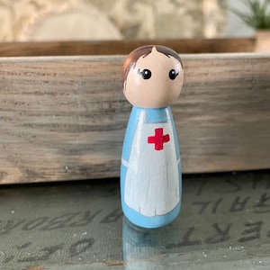 Clara Barton Peg Doll or Ornament | US Red Cross Founder | Nurse | Civil War Historical Figure