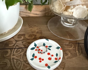 Handmade Painted Trinket Dish | Ring Tray | Jewelry Organizer | Office Desk Classroom Cubicle Dorm Decor Bedroom Cute Bowl Gift