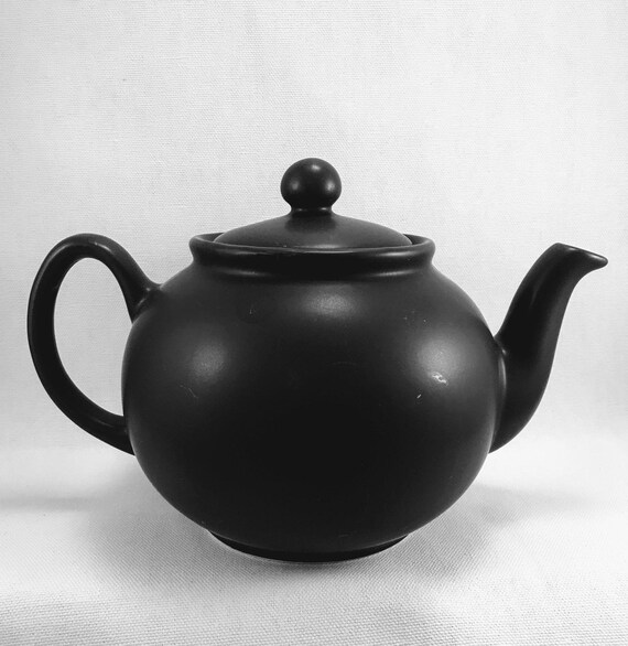 RARE MATTE / SATIN Black 'pristine England' Teapot Etsy