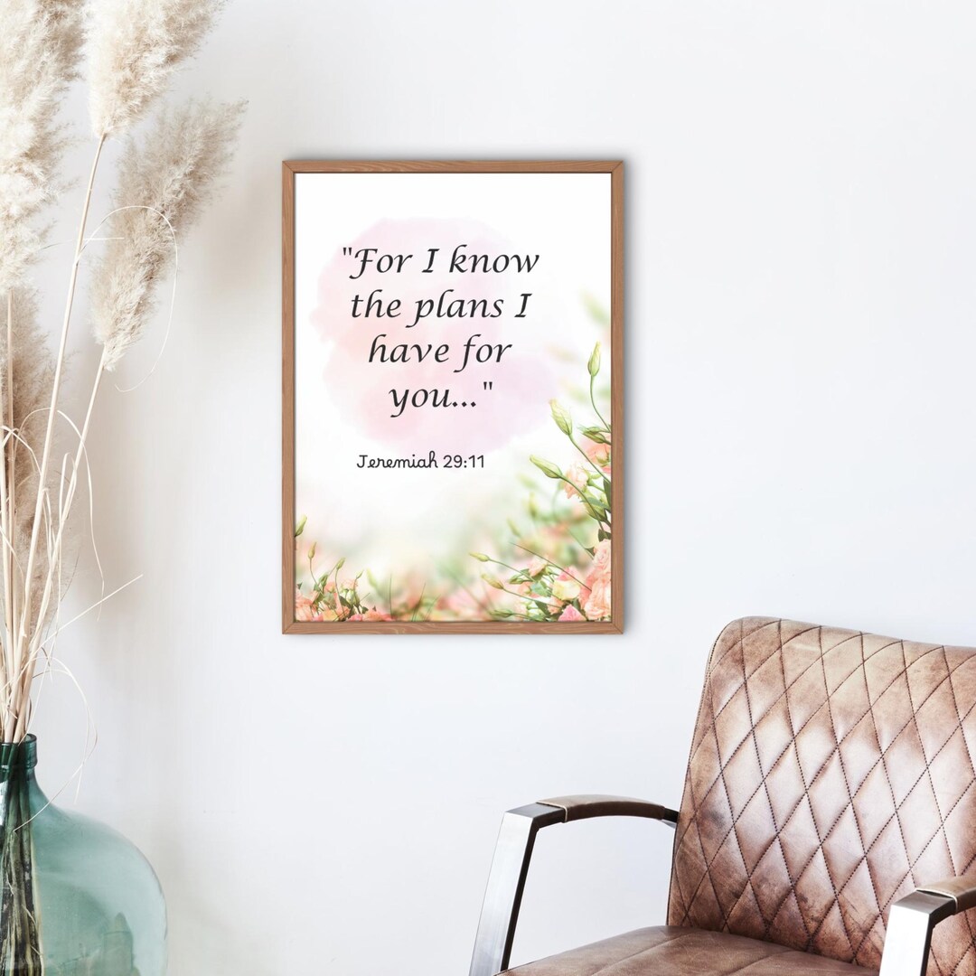 For I Know the Plans I Have for You Bible Verse Printable Wall Art ...
