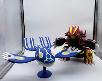 Primal Kyogre #0382 | Primal Groudon #0383 | Glow in the Dark | 3D Printed Pokemon Collectibles