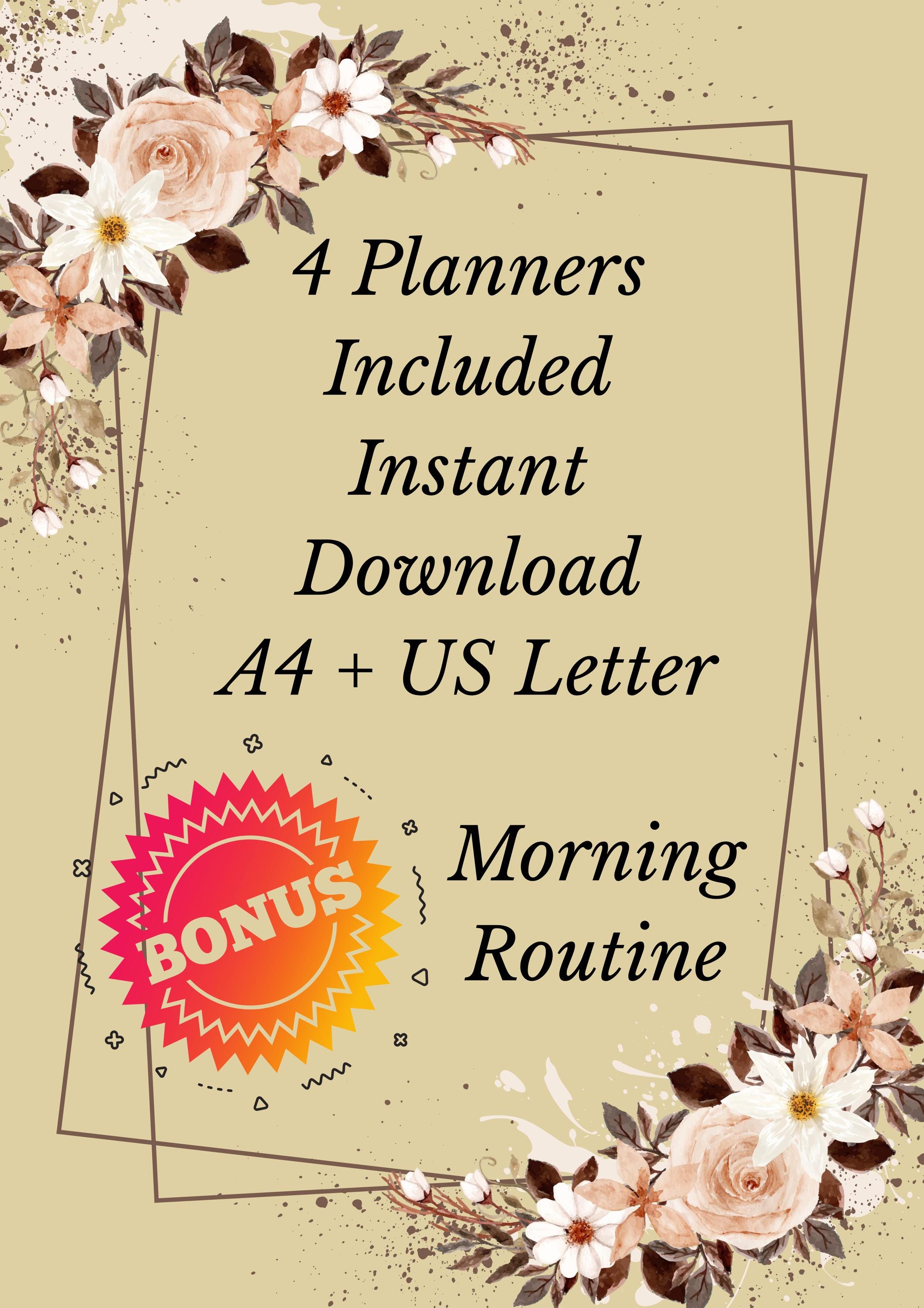 Productivity Planner Bundle | Minimal Daily, Weekly, Monthly (instant ...