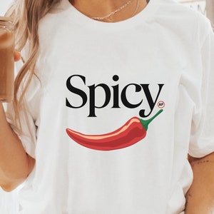 Spicy Chili Pepper Unisex Tee, Red AF Mexican Food Lover Shirt, Bold Graphic Typography, Men&#39;s Women&#39;s Minimalist Top, Hot Pepper Gift.