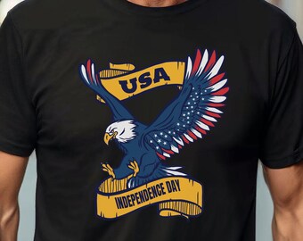 Camiseta USA Eagle del 4 de julio / Camiseta patriótica para hombre