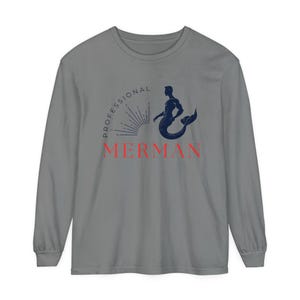Professional Merman Shirt for Ocean Lovers - Unique Mermaid Man Long Sleeve Tee, Nautical Fantasy Apparel, Perfect Gift for Sea Enthusiasts image 6