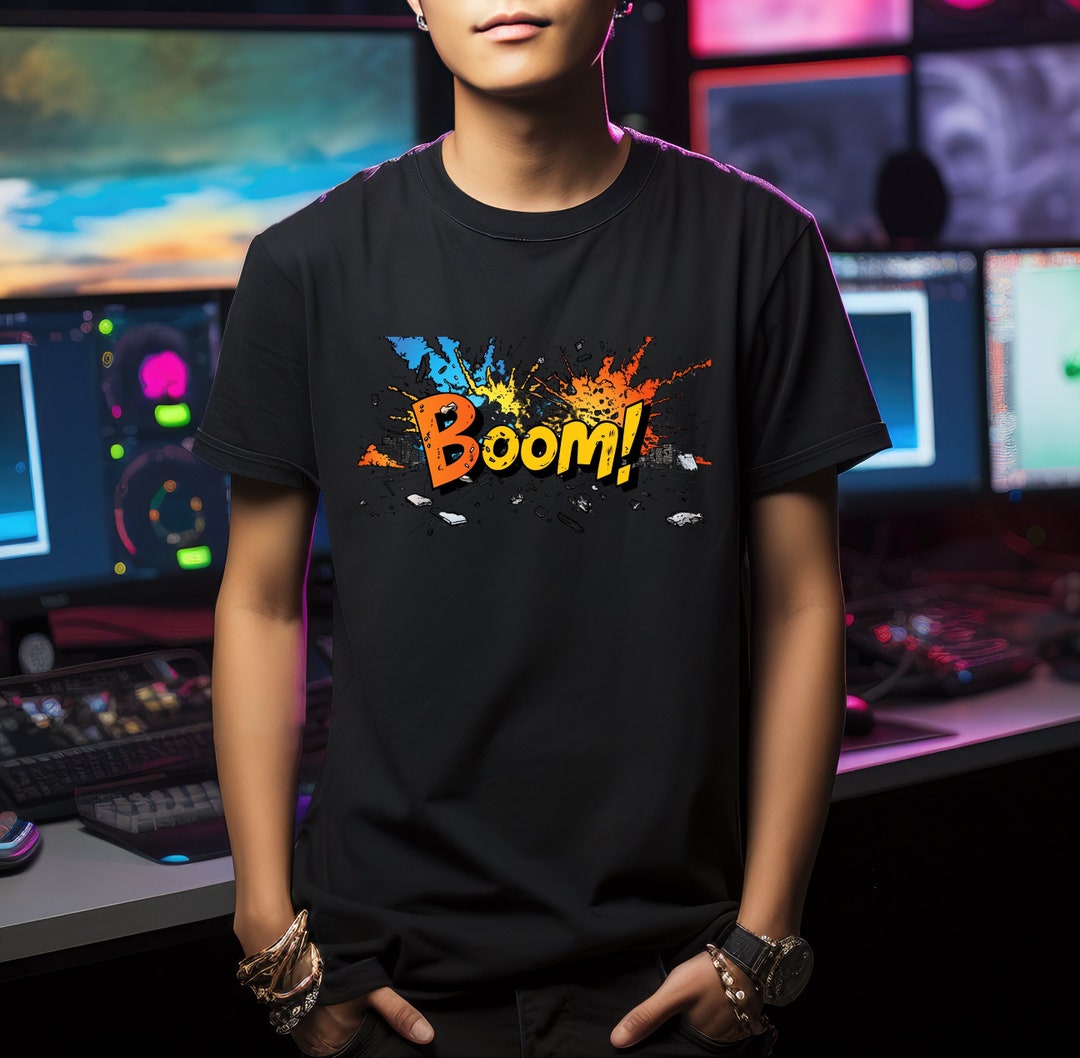Boom Comic Explosion T-shirt – Gamer Graphic Tee - Etsy
