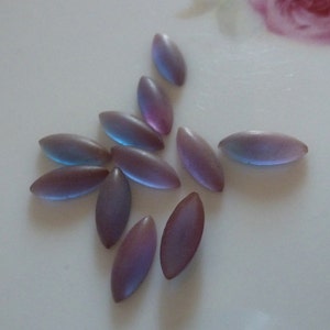 72 or 1 gross Saphirets 10 x 4mm Navette Marquis SMOOTH Top UF Flatback Glass Cab Cabochon Supplies