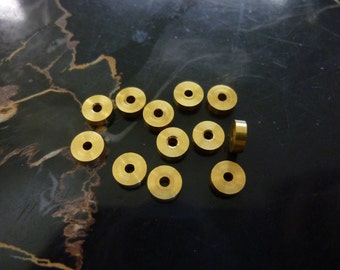 24 Solid Brass Machined Spacers Beads Steampunk C19