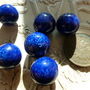 6 Gorgeous Lapis Lazuli HALF HOLE Drops, 11.5mm wide, Itty Bitty Holes,  6 pcs C33