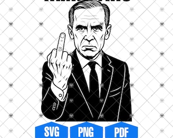 Illustrazione di Mark Carney: file vettoriali SVG, PDF, PNG (download digitale)