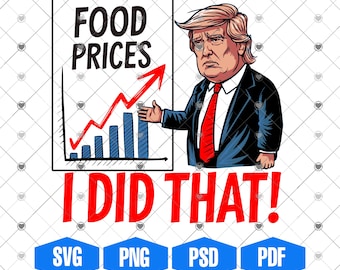 Illustrazione del prezzo del cibo di Trump (download digitale)