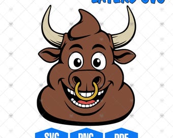 Emoji divertente "Stronzate" in formato SVG - File di taglio a livelli, clipart umoristiche - Cricut