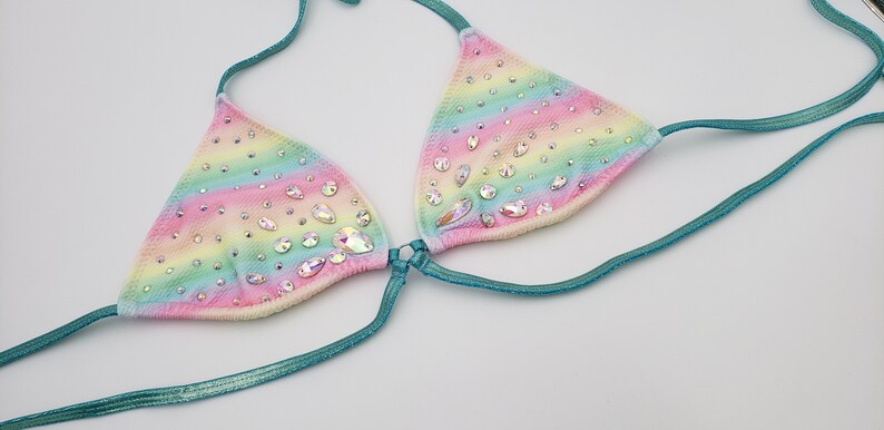 Pastel festival bling bikini top image 3