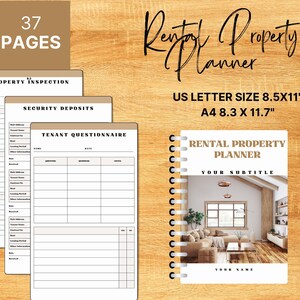 Printable Real Estate Planner for Rental Property Management Organization