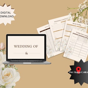 Printable Wedding Planner, Wedding Planner, Wedding Planner Editable, Wedding Planner Printable, Gift List, Wedding Planner Checklist