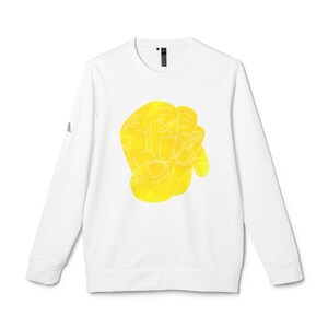 Customized adidas® Unisex Crewneck Sweatshirt Yellow trendy minimalist t shirt modern illustration shirt cool gift sporty t-shirt