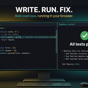 JavaScript Course, Interactive Coding Lessons, HTML Programming Course, 93 Lessons and 124 Exercises image 3