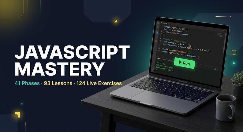 JavaScript Course, Interactive Coding Lessons, HTML Programming Course, 93 Lessons and 124 Exercises image 1