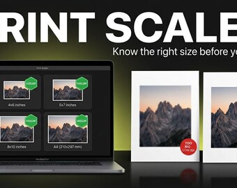 Print Size Ratio Tool for Wall Art Sellers | Image Resizer & DPI Quality Calculator | Mockup Helper Cropper App | Digital Download HTML