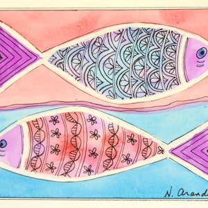 Two Fish - Art Print