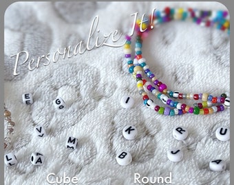 NEW ~ Personalize It | Bracelet Add On Only | Customized Bracelets | Beaded Bracelets | Name Bracelet | Word Bracelets
