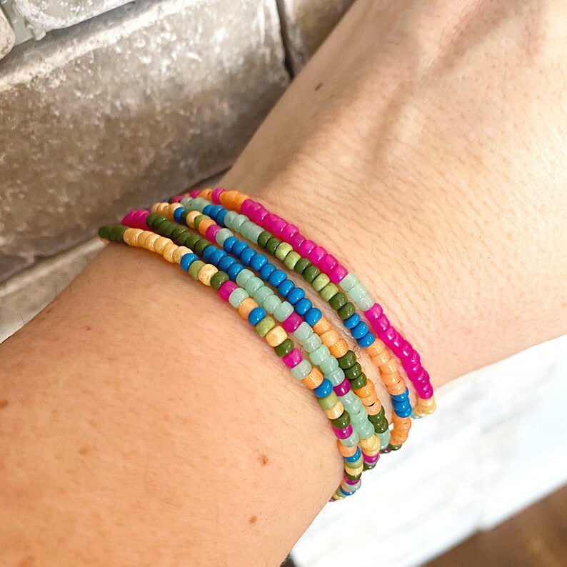 The Island Collection Maui Beaded Stretch Wrap Bracelet Etsy