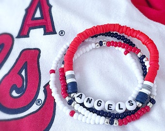 Angels Beaded Bracelet Set -  Stretch Bracelets | Vinyl Bead Bracelets | Stackable | Bracelet Stack