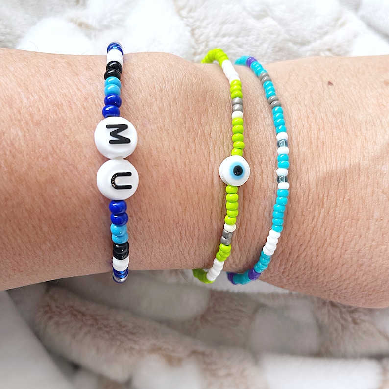 Monsters, Inc. Beaded Bracelet Set Stretch Bracelets Tiny Bead Bracelets Stackable Layer Small Bead Bracelet image 10