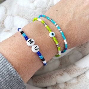 Monsters, Inc. Beaded Bracelet Set Stretch Bracelets Tiny Bead Bracelets Stackable Layer Small Bead Bracelet image 1