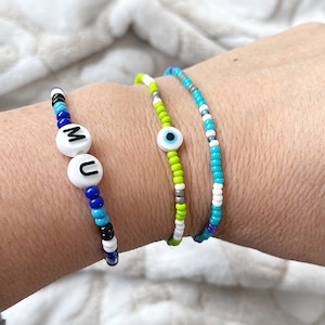 Monsters, Inc. Beaded Bracelet Set Stretch Bracelets Tiny Bead Bracelets Stackable Layer Small Bead Bracelet image 9