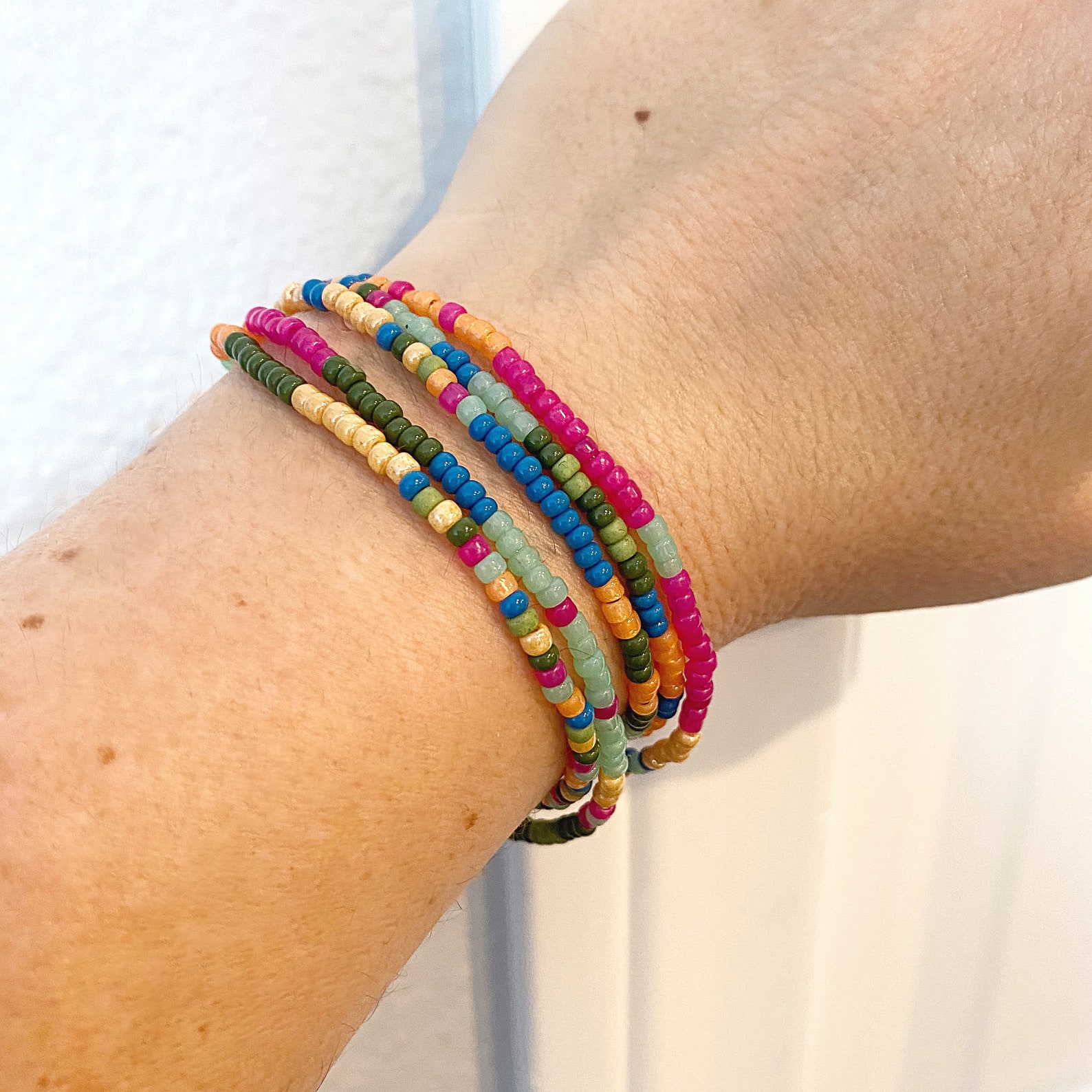 The Island Collection Maui Beaded Stretch Wrap Bracelet Etsy