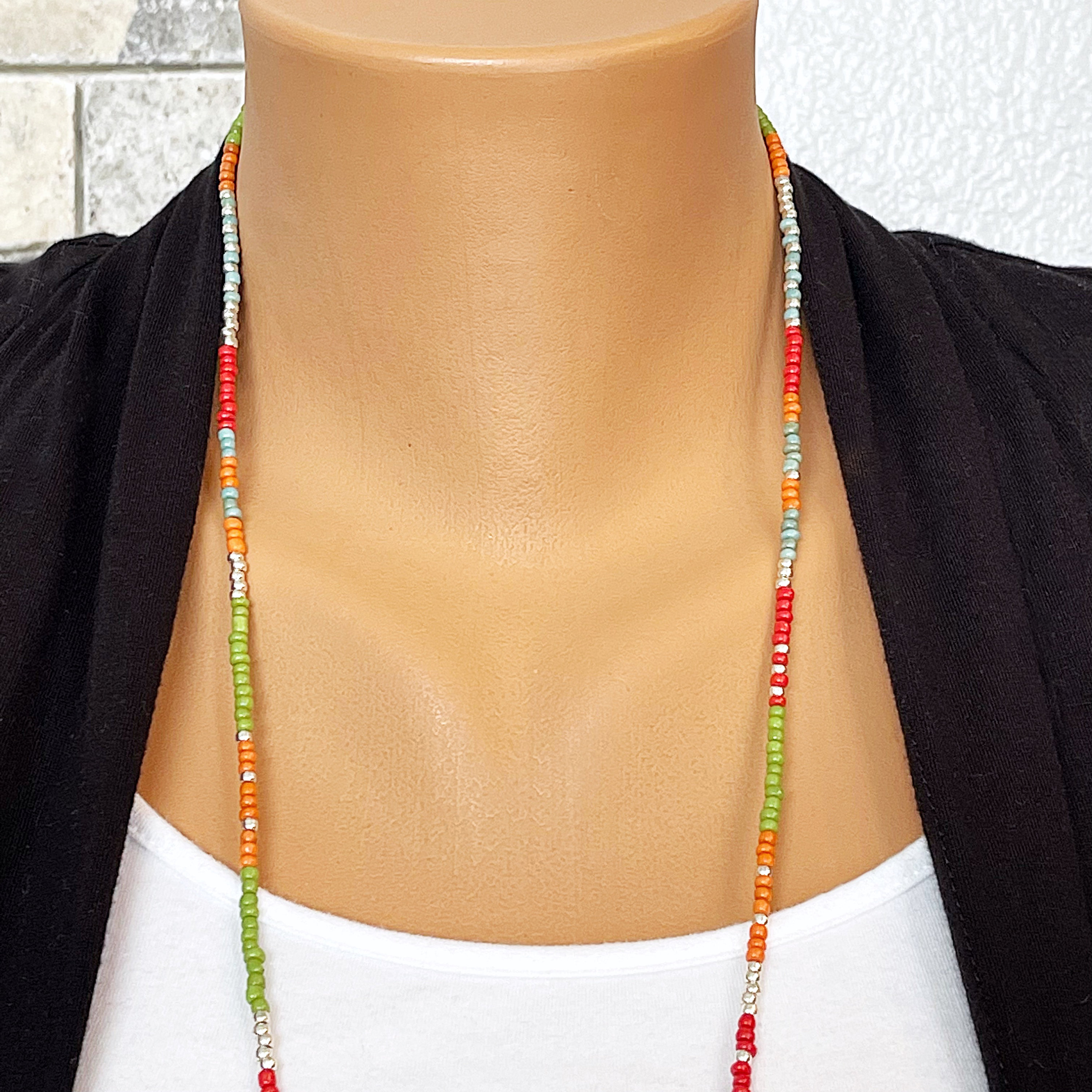 In The Desert Beaded Long Stretch Necklace No Clasp Etsy