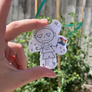 Springkles Have Pride! | Hand-drawn vinyl sticker, Pride Flag, waterproof, Pixie sticker, fairy sticker, weird stickers, Queer stickers