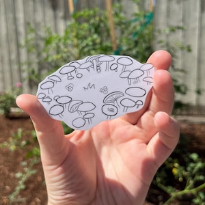 Fairy Circle | Hand-drawn vinyl sticker, Pixie sticker, fairy sticker, waterproof sticker, weird sticker, mushroom sticker, fae fantasy