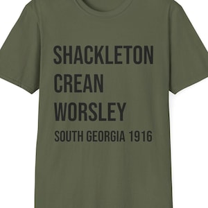 Commemorative T-Shirt for Shackleton, Crean, and Worsley Unisex Softstyle: Endurance Expedition Antarctica